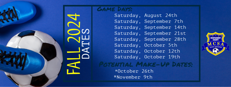 Fall 2024 Game Dates